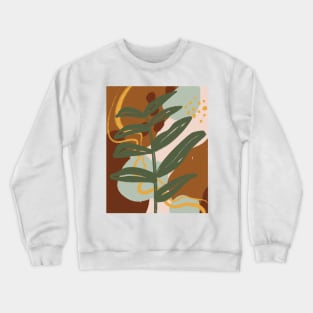 Abstract Leaf, Modern Minimal Art Crewneck Sweatshirt